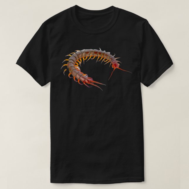 Giant Centipede Djurälskare Creepy Realistic Milli T Shirt (Design framsida)