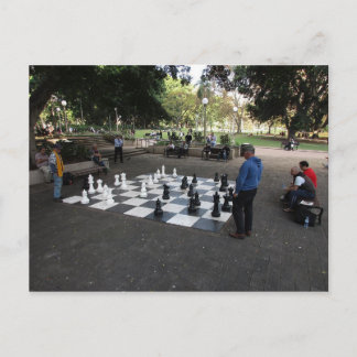 Giant Chess Game in Hyde Park, Sydney Postcard Vykort