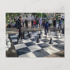 Giant Chessboard Vykort