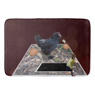 Giant Chicken Egg Crusher Large Memory Bathmat Badrumsmatta