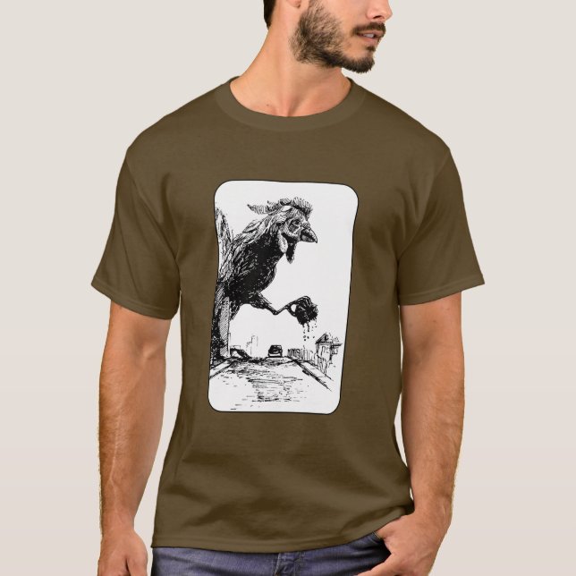 Giant Chicken in the City T Shirt (Framsida)