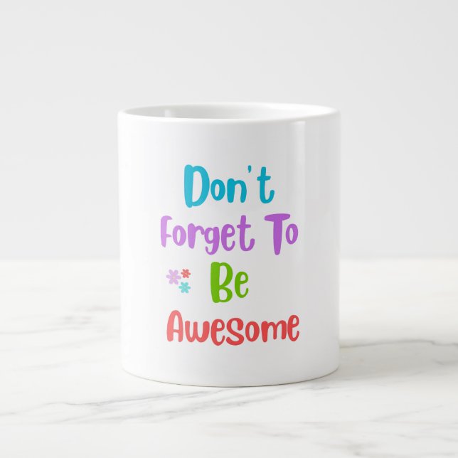 Giant coffee mug with colorful quote jumbo mugg (Framsidan)