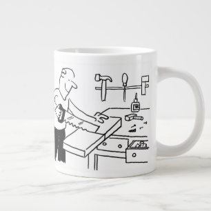 Giant Coffee Mugg med Carpenter Illustration Jumbo Mugg