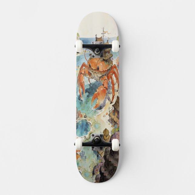 Giant Crab Island Village Mini Skateboard Bräda 18,5 Cm (Framsida)
