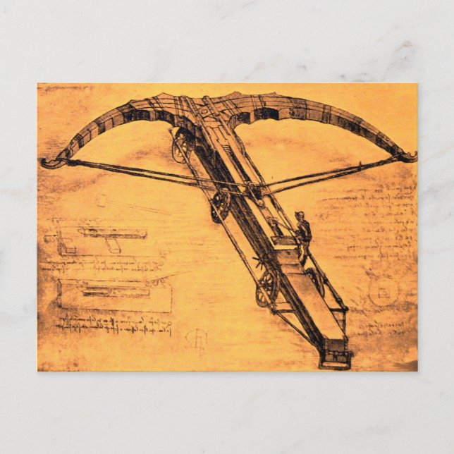 GIANT CROSSBOW ,Antique Parchment Vykort (Framsida)