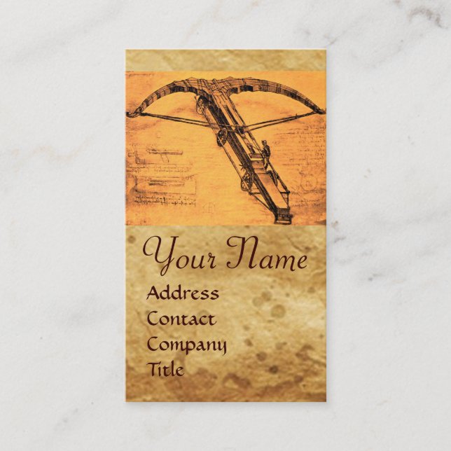 GIANT CROSSBOW MONOGRAM VISITKORT (Framsida)