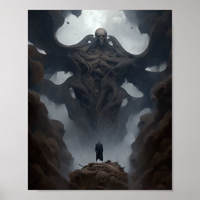 Giant Demon CreatMörk Fantasy Horror Poster (Framsidan)