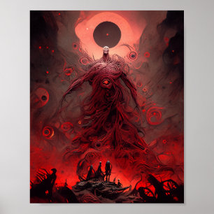 Giant Demon CreatMörk Fantasy Horror Poster