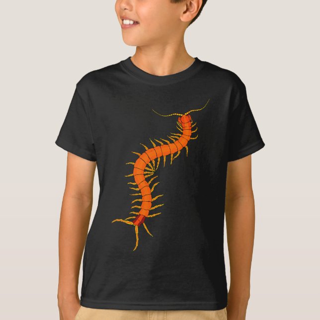 Giant Desert Centipede, Coola Kryp Hunter T Shirt (Framsida)