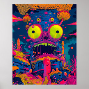 Giant Eyeball Träd Monster Poster