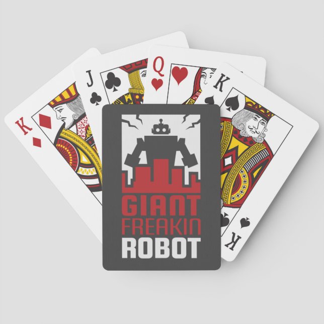 Giant Freakin Robot-kort Casinokort (Baksidan)