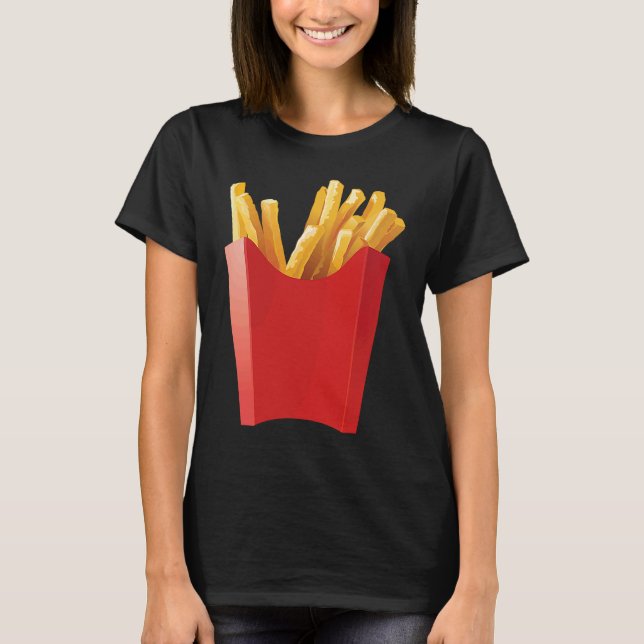 Giant French Fries  makes a great Halloween costum T Shirt (Framsida)