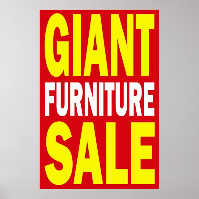 GIANT FURNITURE SALE - DETAIL POSTER SIGN (Framsidan)
