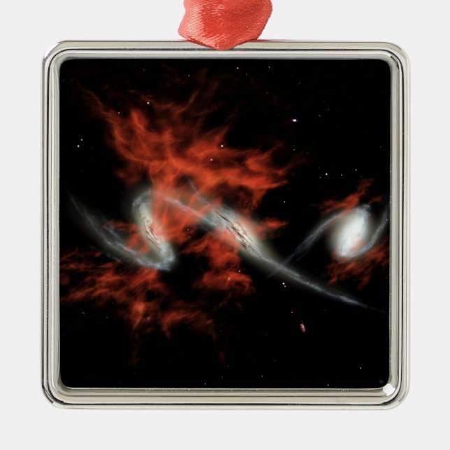 Giant galaktiska block julgransprydnad metall (Framsidan)