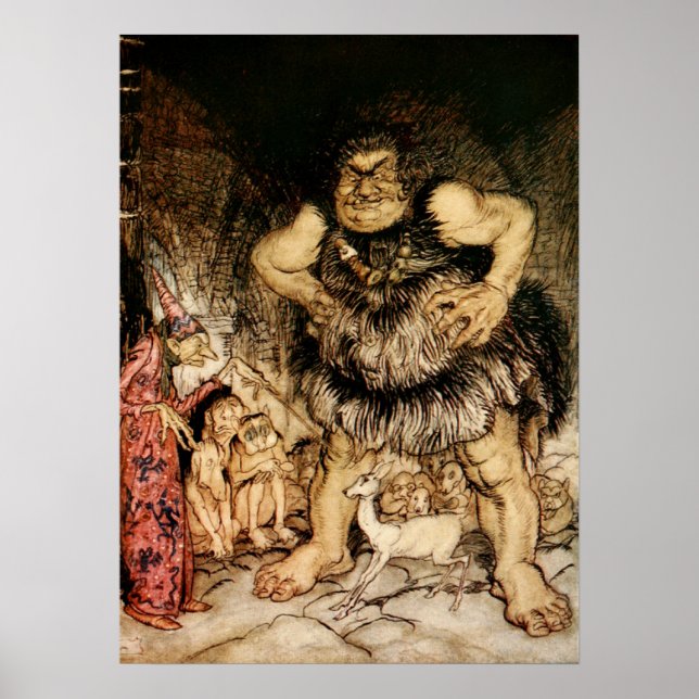 Giant Galligantua och Wicked Old Magician Poster (Framsidan)