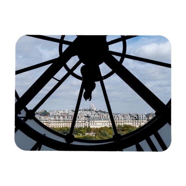 Giant glass klocka på Musée d'Orsay - Paris Magnet (Horisontell)