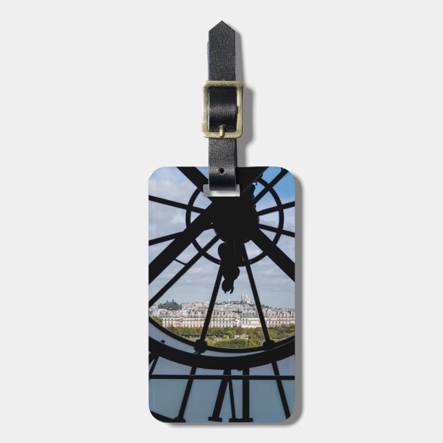 Giant glass-klocka vid Musée d'Orsay - Paris Bagagebricka (Vertikal Framsida)