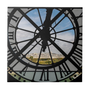 Giant glass-klocka vid Musée d'Orsay - Paris Kakelplatta