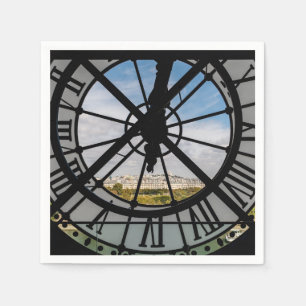 Giant glass-klocka vid Musée d'Orsay - Paris Pappersservett