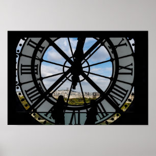 Giant glass-klocka vid Musée d'Orsay - Paris Poster