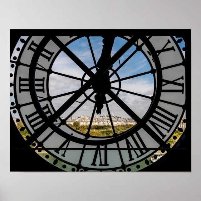 Giant glass-klocka vid Musée d'Orsay - Paris Poster (Framsidan)