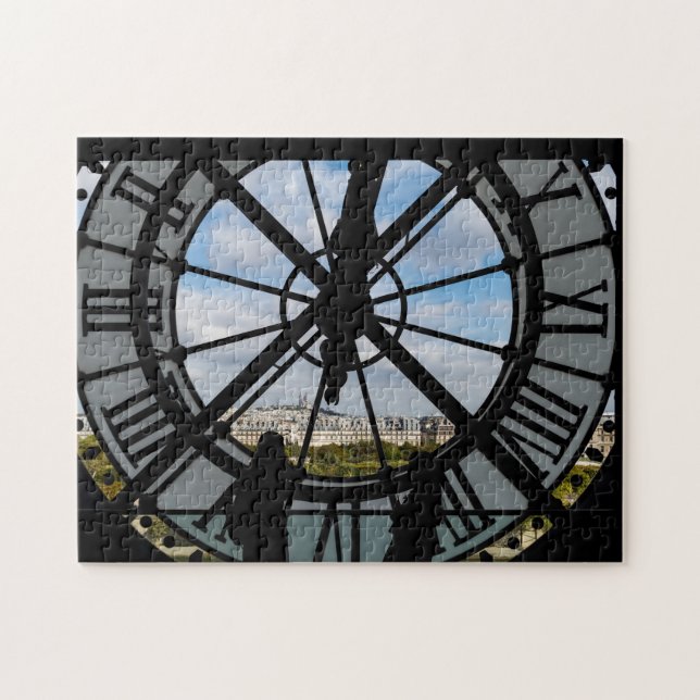 Giant glass-klocka vid Musée d'Orsay - Paris Pussel (Horisontell)