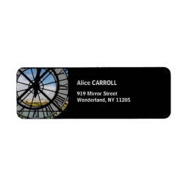 Giant glass-klocka vid Musée d'Orsay - Paris Returadress Etikett