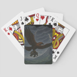 Giant Golden Eagle med Elephant Fantasy Art Casinokort