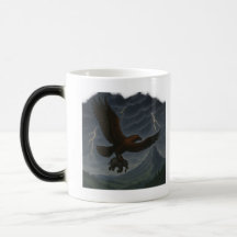 Giant Golden Eagle med Elephant Fantasy Art
