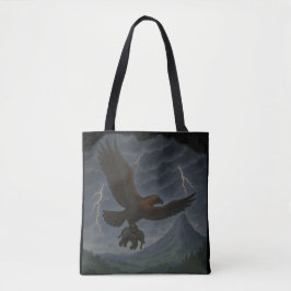 Giant Golden Eagle med Elephant Fantasy Art Tygkasse
