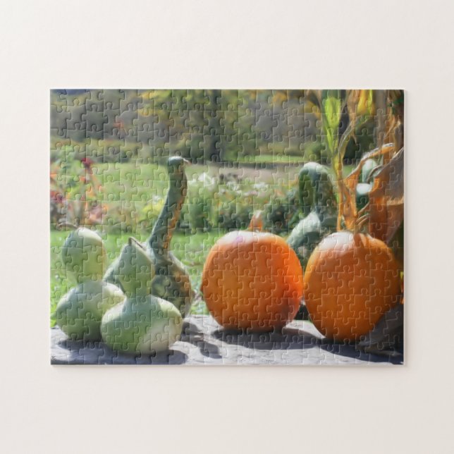 Giant Gourds Pumpkins Photo Painting Pussel (Horisontell)