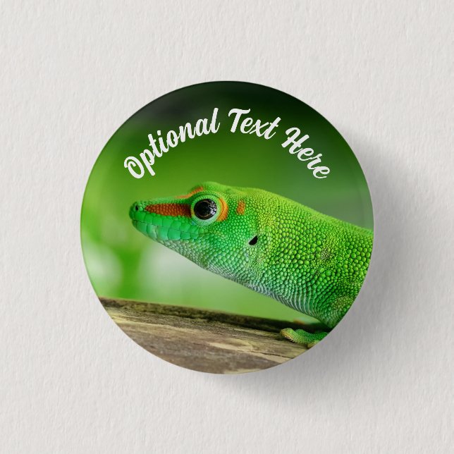 Giant Grönt Day Gecko - Phelsuma grandis Knapp (Framsida)