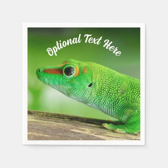 Giant Grönt Day Gecko - Phelsuma grandis Pappersservett (Framsidan)
