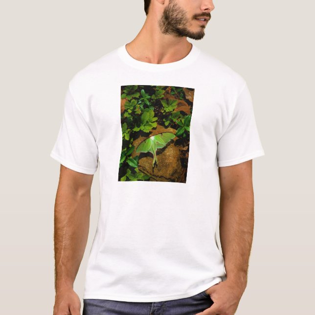Giant Grönt Luna moth Tee Shirt (Framsida)