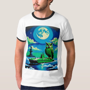 Giant Grönt Uggla Submarine T Shirt