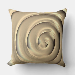 Giant "guld" spiral över svart bakgrund kudde
