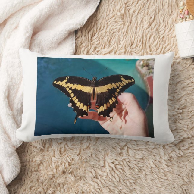 Giant Gult Swallowtail Butterfly Lumbarkudde (Filt)