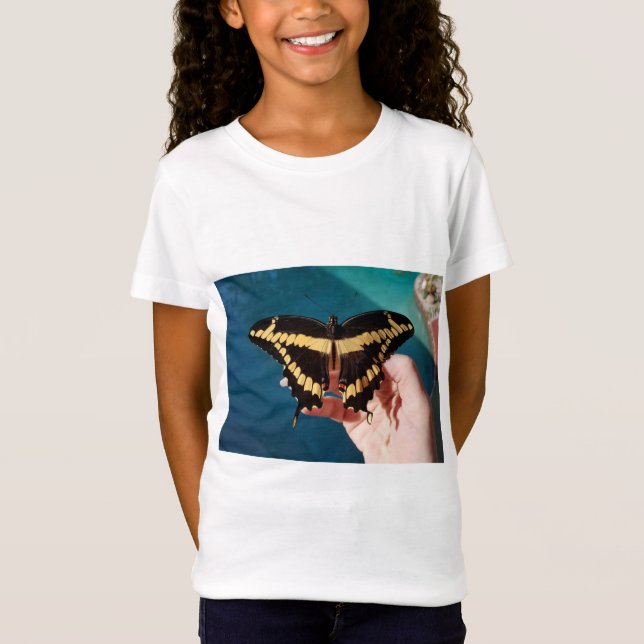 Giant Gult Swallowtail Butterfly T Shirt (Framsida)