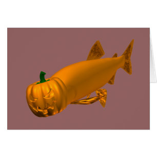 Giant Halloween Trout Hälsningskort