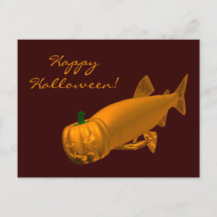 Giant Halloween Trout Vykort
