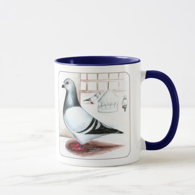 Giant Homer Pigeon 1973 Mugg (Höger)