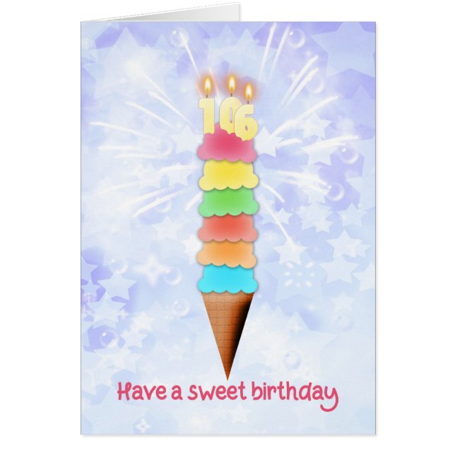 Giant Ice Cream, 106:e födelsedagen Hälsningskort (Framsidan)
