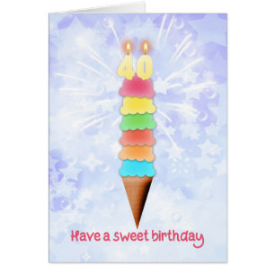 Giant Ice Cream 40:e födelsedagen Hälsningskort