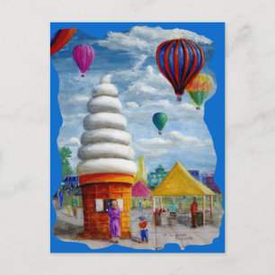 Giant Ice Cream Cone Carnival liggande Vykort