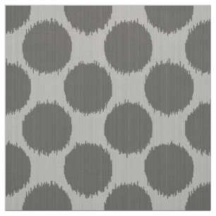 Giant Ikat Dots, light and mörk grått / grått Tyg