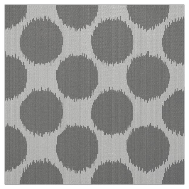 Giant Ikat Dots, light and mörk grått / grått Tyg (Provkarta)