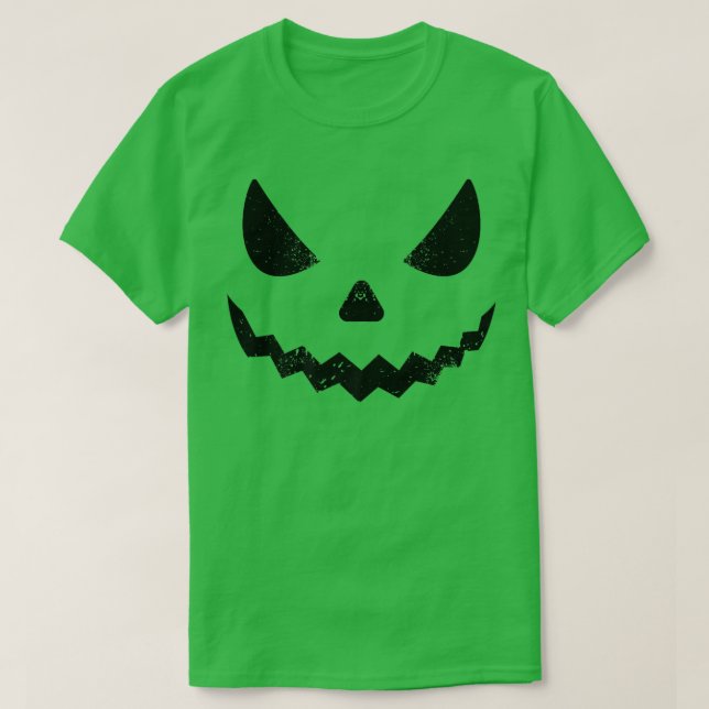 Giant Jack o lantern Ansikte Scary Halloween Pumpk T Shirt (Design framsida)