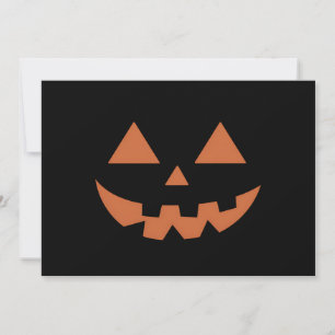 Giant Jack O'Lantern Ansikte Halloween Pumpkin Inbjudningar