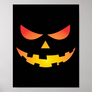 Giant Jack O'Lantern Ansikte Halloween Pumpkin Rol Poster