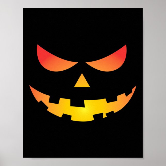 Giant Jack O'Lantern Ansikte Halloween Pumpkin Rol Poster (Framsidan)